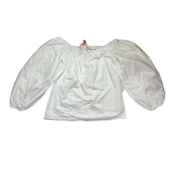 Alexis Long Puff Sleeve Boatneck Blouse‎ White Size Small - Picture 1 of 4